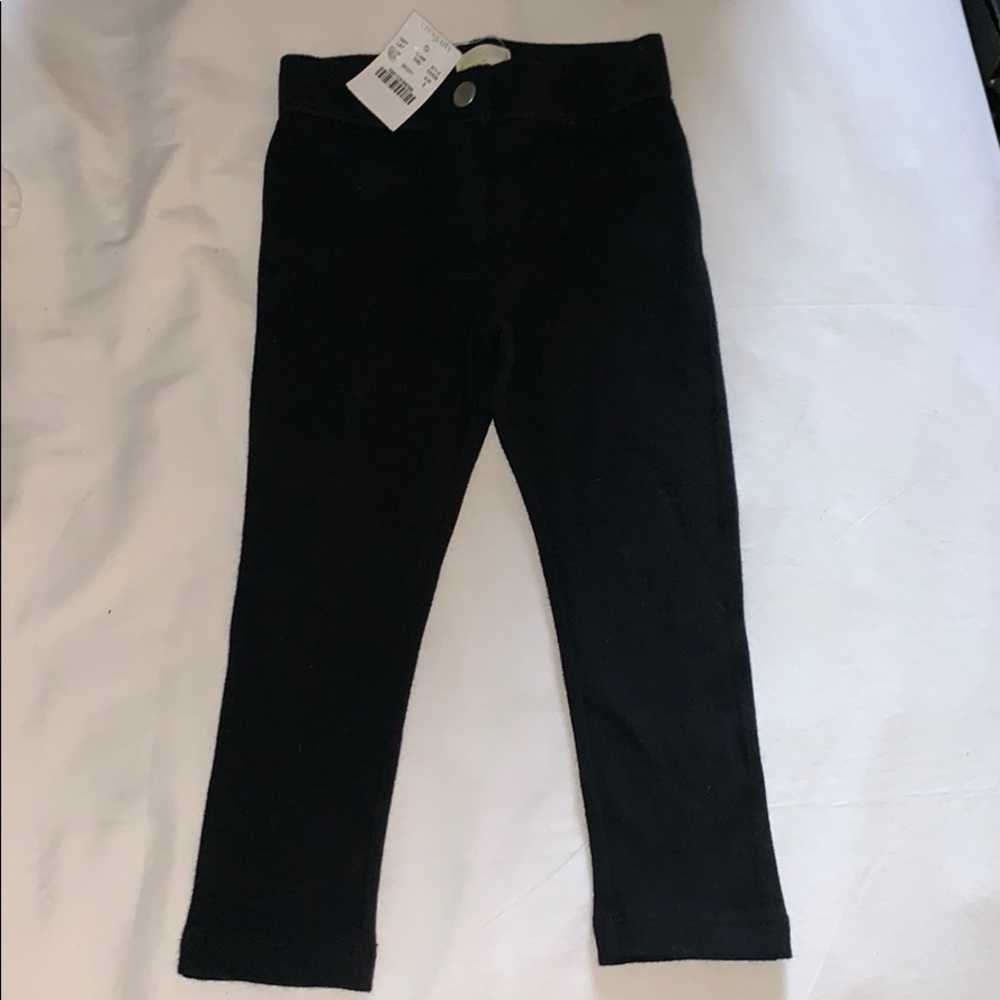Crewcuts Black Leggings with Button